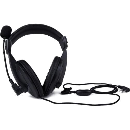 BAOFENG UV-5R Radio Heavy Duty Headset With Double Earmuff Headset In Helmet PTT VOX Earpiece For Kenwood TK-3107 Wouxun Radio