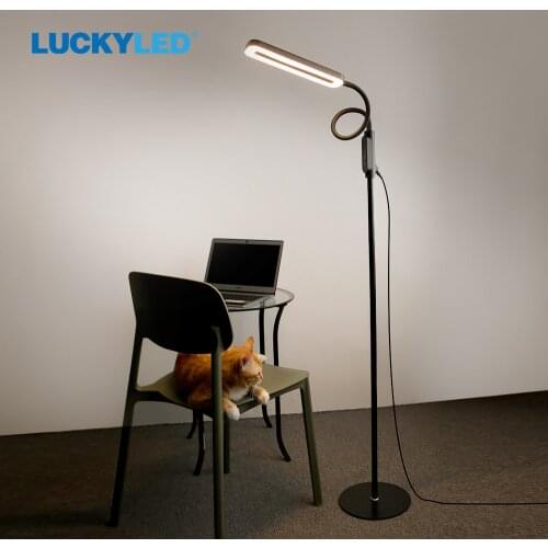 LUCKYLED Standing Lamps 90-265V Nordic Design Led Corner Lamp with Remote Control Touch Dimmable Floor Light for Living Room