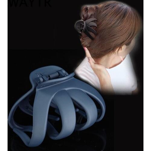 AWAYTR Korea New Claw Clip for Women Tough Plastic Hair Claw Large Size Hair Clamps Claw Clip Crab for Hair Accessories