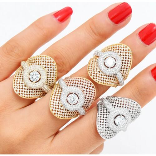 GODKI Cool Luxury Chic Hat Design Bold Rings with Zirconia Stones 2020 Women Engagement Party Jewelry High Quality