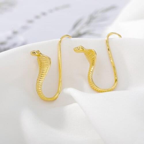 Punk Snake Shape Ear Cuff Earring Earrings for Women Handmade Vintage Animal Stud Earing Female Fashion Jewelry