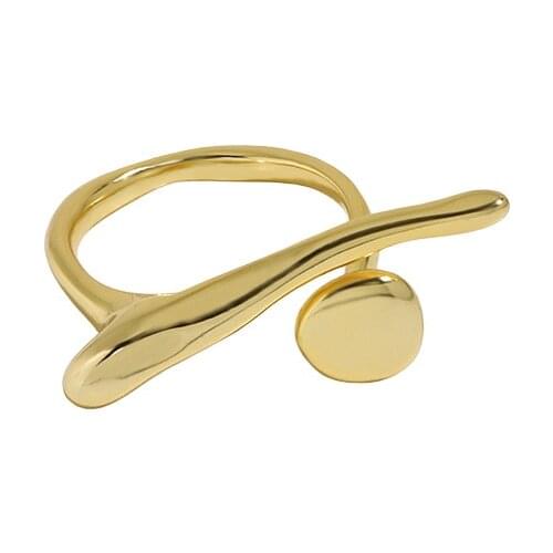 SHANICE Sterling Silver 925 Irregular surface cross Rings Gifts For Women Adjustable Open Ring Bague Femme 2021 Trend Jewellery