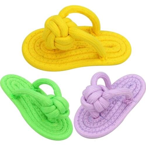 Pet Dog Chew Cotton Slipper Rope Toy Dog Teeth Training Molar Toys for Puppy Interactive Funny Doggy Toy Play Games Pet Supplies