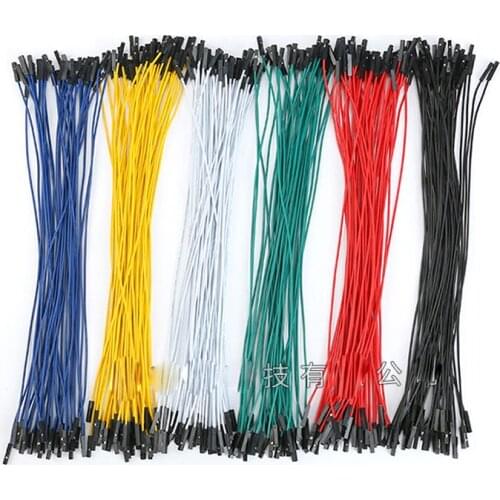 100PCS/Lot 1P to 1P Green female to female jumper Wire harness cable 20CM 1Pin