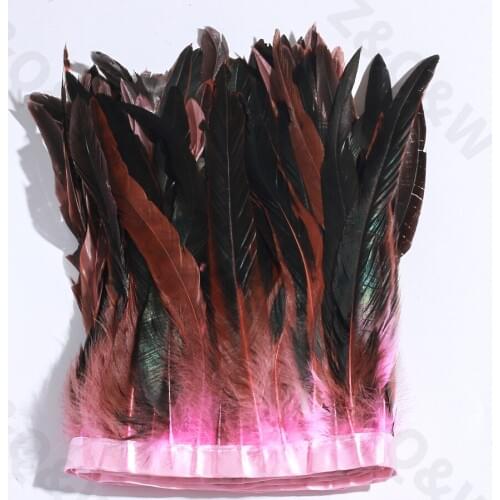 2-10m natural 25-30CM cock tail dyed pink directly to make cloth edge DIY shopping festival costume skirt