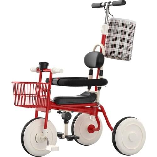 2 In 1 Multifunctional Children Tricycle Baby Stroller Lightweight Baby Carriage Three Wheel Bikes Travelling Simple UmbrellaCar