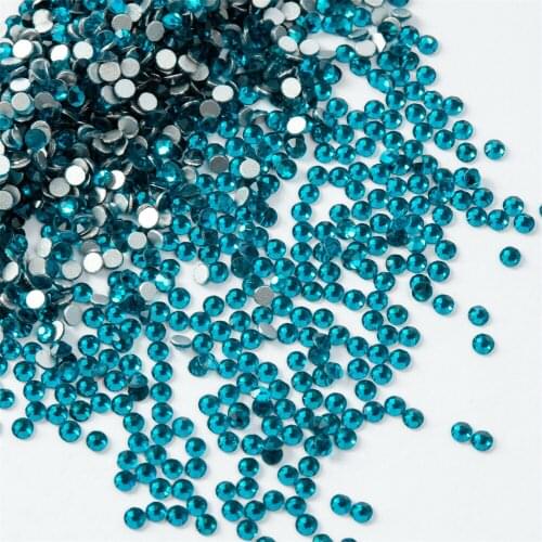 2028 SS3-SS30 Peacock Blue Non Hot Fix Rhinstone Glitters Strass Glass Crystal and Stones Nail art Rhinestone for Nails 161