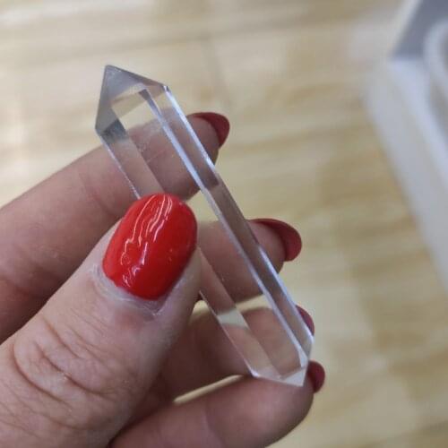 4-5cm Natural White Quartz Crystal Double Points Wands Rock Obelisk Healing Natural Quartz Crystals