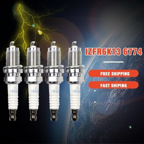 4 PCS IZFR6K13 6774 Spark Plug Types Iridium Spark Plugs For Car 08-12 HONDA Fit IZFR6K13-6774 IZFR6K 13