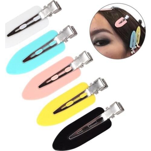 5pcs/lot Girls Cute No Bend Solid Color Hair Clips Bangs Styling Resin Hair Barrette Hairpin Makeup Tools Women Hair Accessories