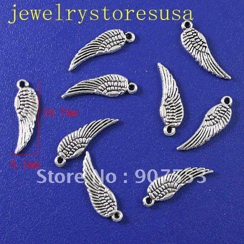 60 Pcs Tibetan silver Tercel Wing Charm beads h0070