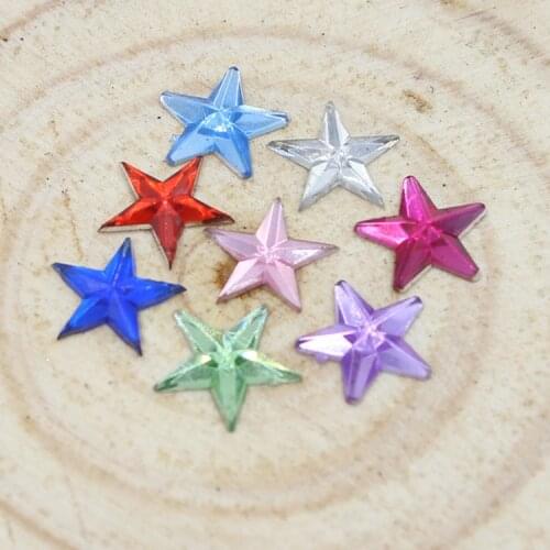 Free Shipping 8Colors To Select 288pcs10mm Star Design Acrylic Rhinestone Art Rhinestones For DIY