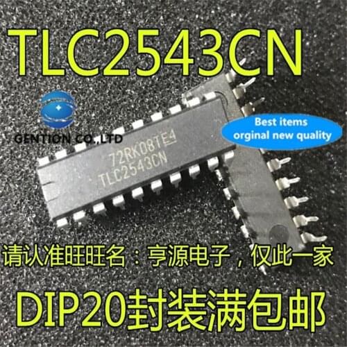 5Pcs TLC2543CN TLC2543 DIP-20 Analog to digital converter chip in stock 100% new and original
