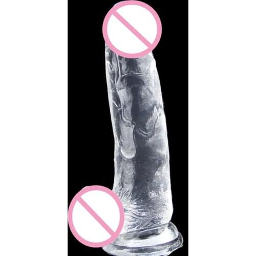 BASICS Suction Cup Dildo clear Jelly Sex toy for woman masturbation cock Realistic penis Flexible vagina anal plugs g-spot dick