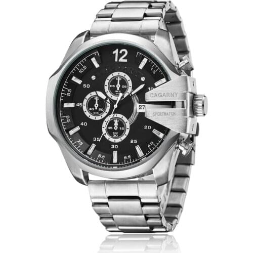 Cagarny Mens Watches Military Luxury Brand Watch Men Quartz Stainless Steel Clock Fashion Wristwatch Man Army Relogio Masculino