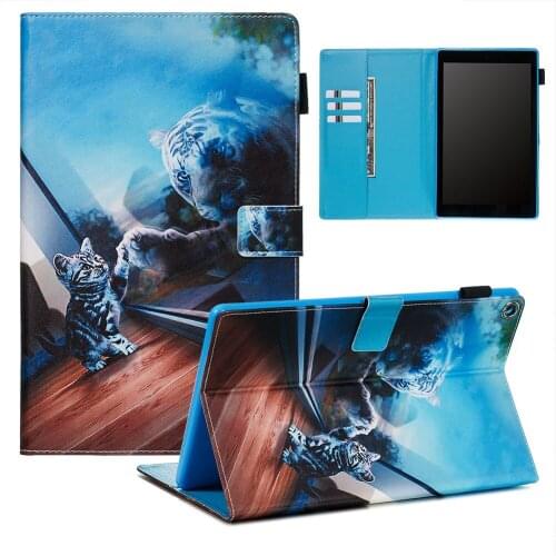 For Kindle Fire HD10 2015 2017 2019 10.1" Tablet PU Leather Magnetic Cover for Kindle Fire HD 10 Case 2017 10.1 inch Shell + Pen