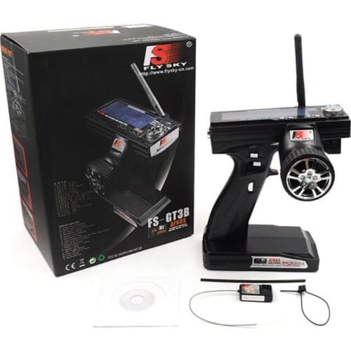 Flysky FS-GT3B 2.4G 3CH RC System Transmitter with FS-GR3E Receiver For RC Car Boat