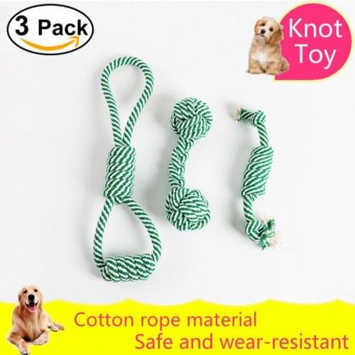 Dog toys Dog chew toy Cat toy knot toy Rope dog toy Double braid rope Cotton rope material Pet supplies