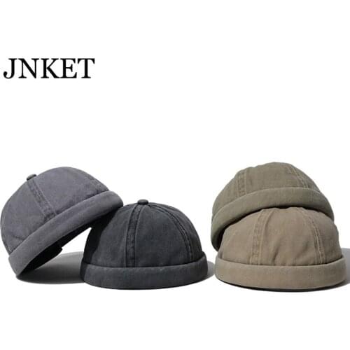 JNKET New Men Women‘s Skullcap Beanies Hat Retro Brimless Hat Hip Hop Cap Outdoor Sport Cap Casual Pumpkin Hat Sailor Cap
