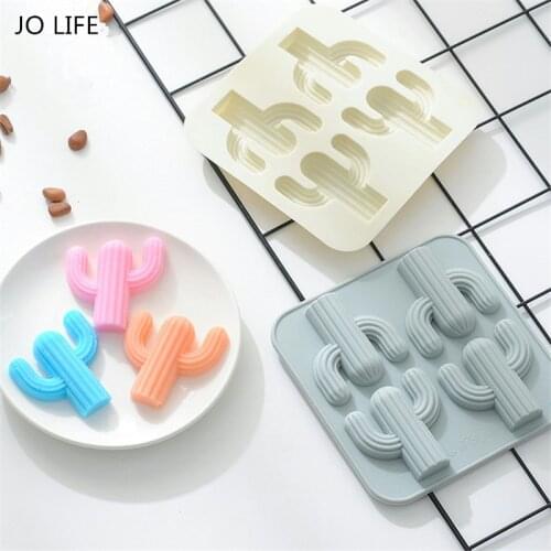 JO LIFE Cartoon Silicone Cactus Birthday Cake Decoration Molds Chocolate Candy Fondant Mould