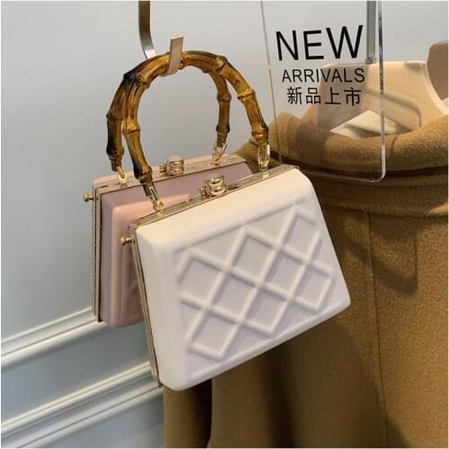 Wood Grain Portable Handle Leather Women Purses And Handbags Small Shoulder Crossbody Bag Female Party Clutch Bag Evening Bag