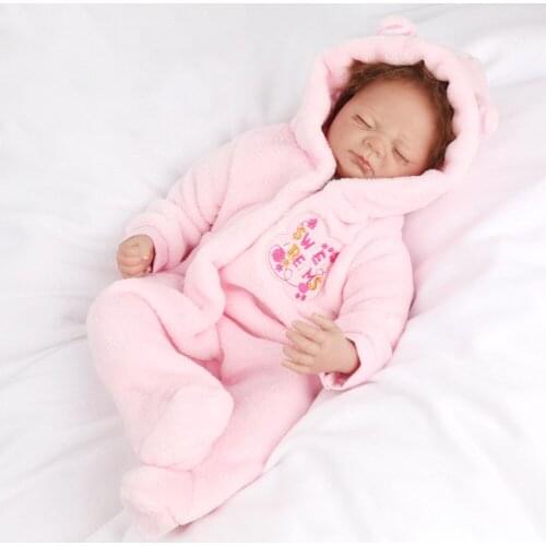 Girls surprise dolls Original reborn baby doll real closed eyes rag doll kids play house toy silicone baby Model Doll for boy