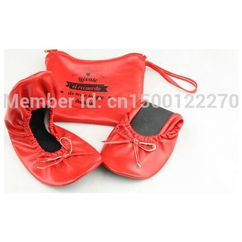 Hot Selling ! 2018 New Fashion Wholesale Red Foldable Shoes For Party ,Wedding Free shipping