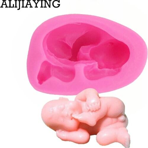 M0202 3D Sleep baby handmade soap mold Baby Silicone Molds for Cake Sugar Candy Mold DIY Design Fondant Decorating Tools