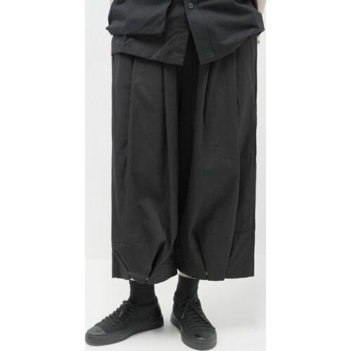 Big size couples Yamamoto Style Lantern pants mens summer 2021 new fashion pants mens summer quarter pants mens summer