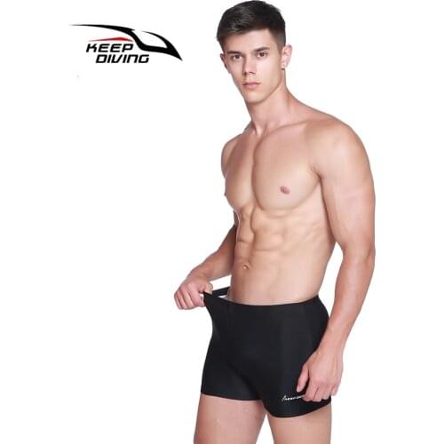 KEEP DIVING Mens Womens Shorts Anti-UV Lycra Swimming Pants Beach Pants Bodybuilding High Elastics Comfortable Fit