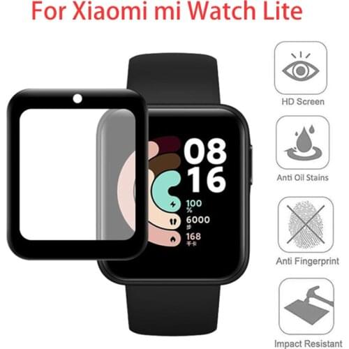 For Xiaomi Mi Watch Lite 3D Curved Edge Film Full Edge Case Cover HD Soft Screen Protector Protective For Redmi Mi Watch Lite
