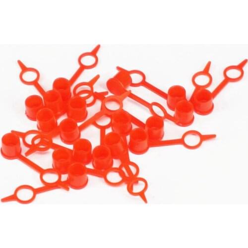 LOT 100 Grease Fitting Caps RED Polyethylene Dust Caps for M8 Metric Thread Grease Zerk Nipple Fitting