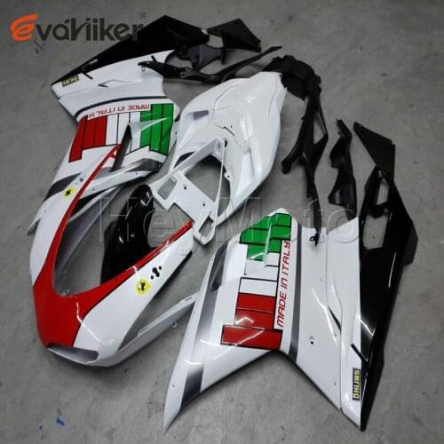 ABS fairing for 848 1098 1198 2007 2008 2009 2010 white green motorcycle bodywork kit Injection mold H2