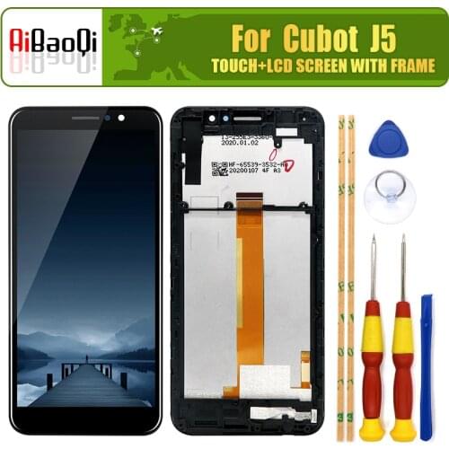 Original 5.5 inch Touch Screen+960x480 LCD Display+Frame 100% Test LCD Digitizer Glass Panel Replacement For Cubot J5 Phone