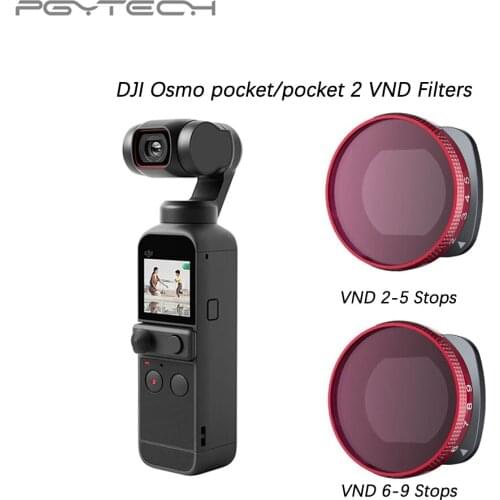 PGYTECH Osmo Pocket/Pocket 2 VND Filters 2-5 stops 6-9 stops Professional Camera Lens For DJI Osmo Pocket 2/Pocket Accessory