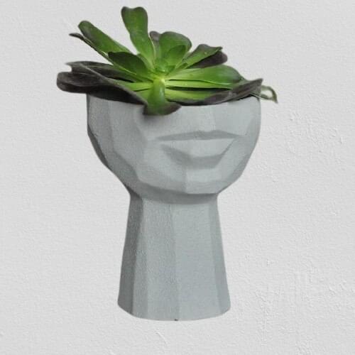 Lip Gray Flower Pot