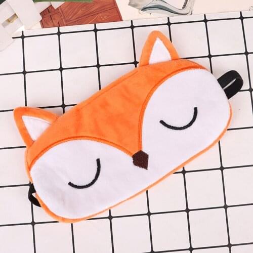 Cute Travel Eye Patch Soft Blindfold Fox 3D Sleep Mask Unisex Natural Sleeping Eye Mask Eyeshade Cover Eye Patch