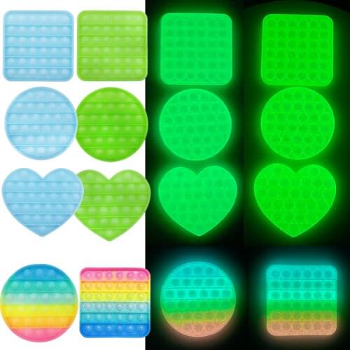 Glow Fluorescence Bubblefidget Toys Fidget Toys Adult Antistress Soft Squishy Gift Anti Stress Squeezesensory Toys Simple Dimple