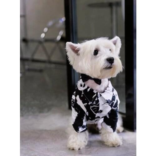 Fashion Spring Summer Panda Shirt Dog Clothes Pet Jean Coat For Small Medium Large Dogs French Bulldog Schnauzer Hoodie GZC42