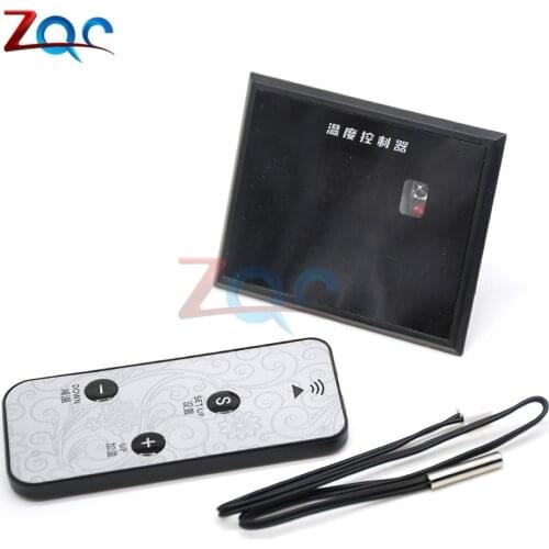 A10S 220V AC LED Digit Intelligent Temperature Controller Physical/Touch Panel Button with NTC Sensor Probe IR Remote Controller