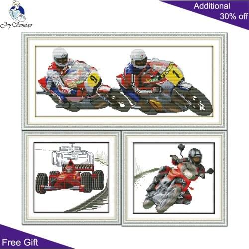 Your Gift Racing Motorcycle Home Decoration RA111RA112RA113 Counted and Stamped Automobile Motorcycle Race Cross Stitch kits