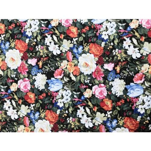 Flowers and plants vintage fabric Retro style fabric Calico Printed cotton fabric for DIY Bag 1order=50cm*140cm