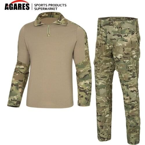 Military Uniform Tactical Camouflage Clothes Suit Men US Army Clothing Women Airsoft Military Combat Shirt Cargo Pants Knee Pads