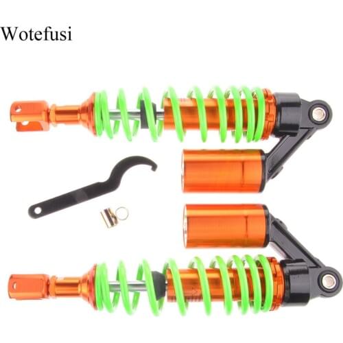 Wotefusi Pair Motorcycle 320mm 12.5" Shock Absorbers 7mm Green Spring Clevis Ends [PA174]