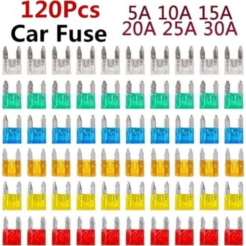 120 x Mini Blade Fuses Auto Car Truck Assortment Fuse Kit 5A-30A 20Pcs of Each