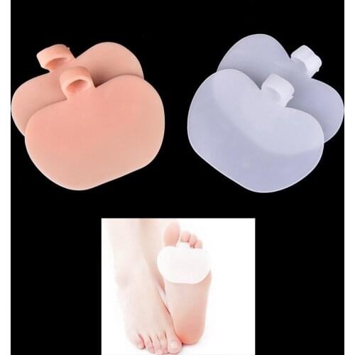 2 Colors 1Pair High-heeled Shoes Forefoot Cushion Pads Silicone Insole Orthotics Half Yard Pad Foot Care Insoles