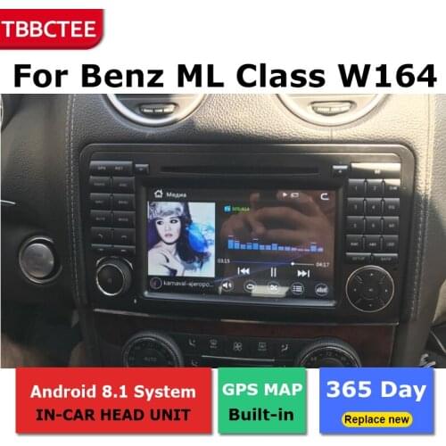 2 Din Android radio bluetooth GPS Navigation wifi Stereo video For Mercedes Benz ML Class W164 2005-2012 Car Multimedia Player