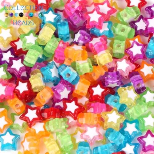 10mm 50-300pcs Colorful Acrylic Five Pointed Star Beads In Beads For Jewelry Making Supplies Handmade DIY Necklace Bracelet