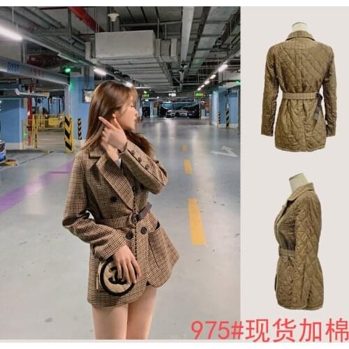 975 # add cotton thickening suit British wind restoring ancient ways jacket female 2020 new system with a thin suit