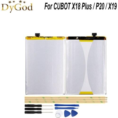 DyGod 4000mAh Battery For Cubot P20 X18 Plus High Capacity Replacement Accessory Accumulators Battery With Tools For Cubot X19
